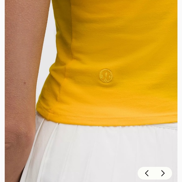 Lululemon Organic Cotton Baby Tee Maize Yellow Medium NWT - Picture 5 of 9